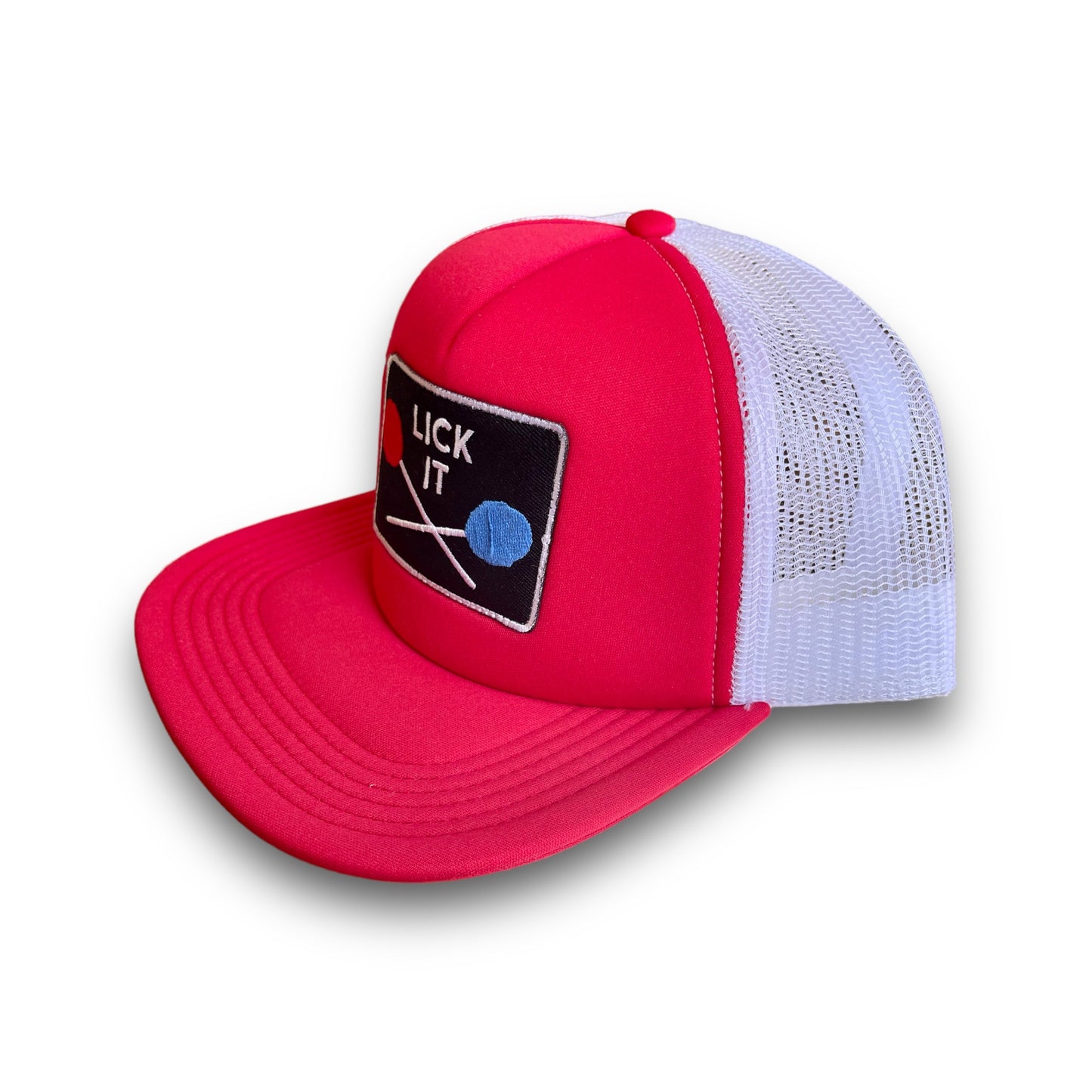 Lick It White Mesh Foam Front Trucker Cap