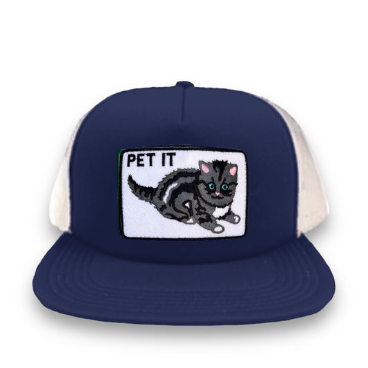 Pet It White Mesh Foam Front Trucker Cap