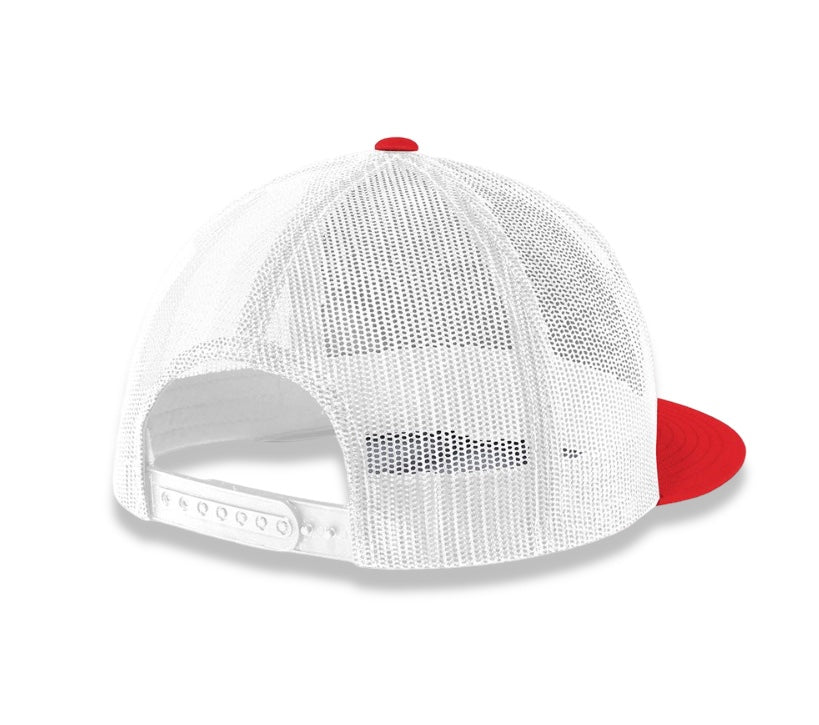 Beat It White Mesh Foam Front Trucker Cap