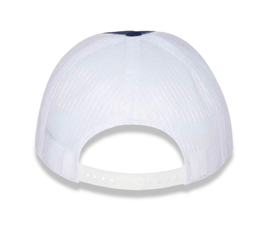 Trim It White Mesh Foam Front Trucker Cap