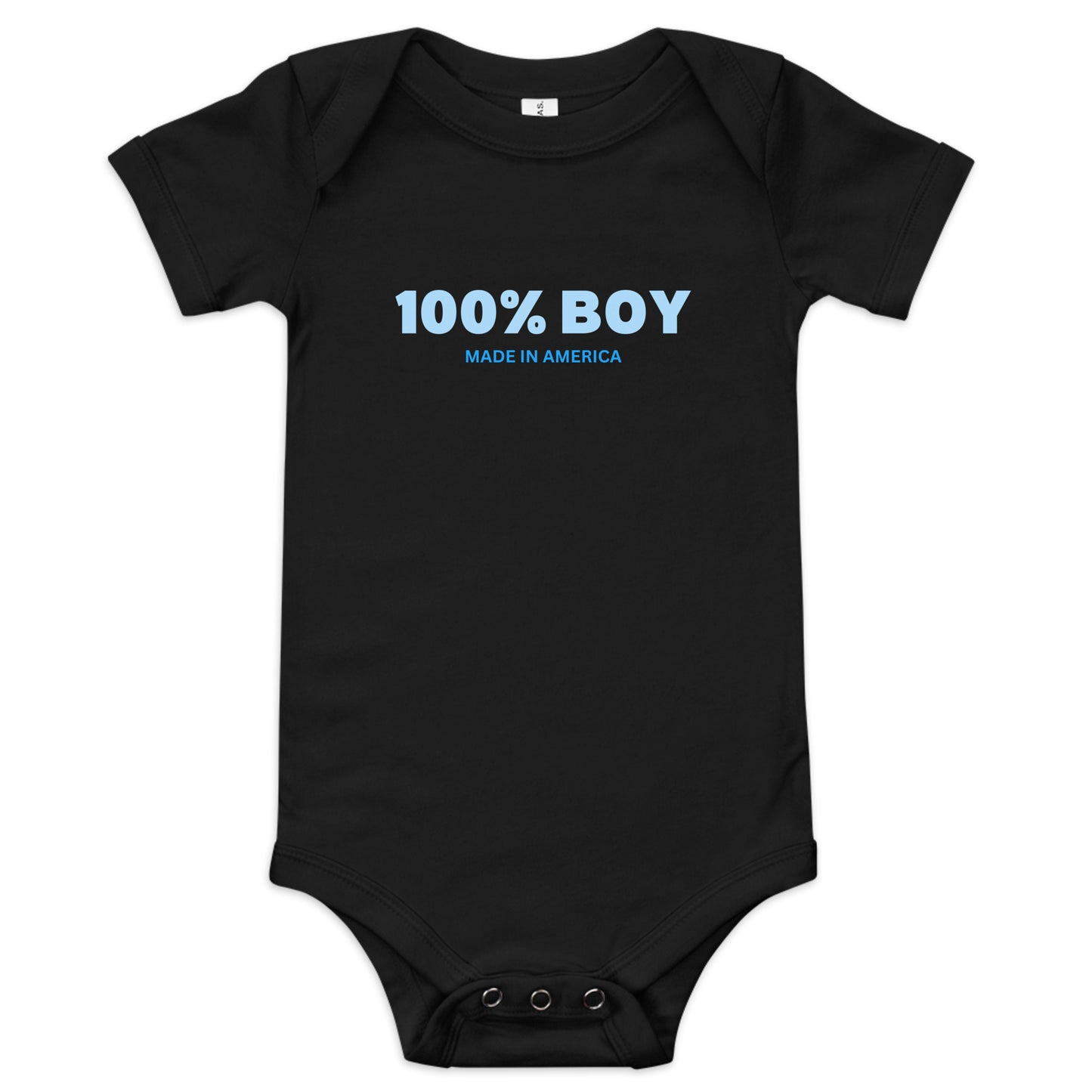 100% Boy USA Baby One Piece- Blue Design