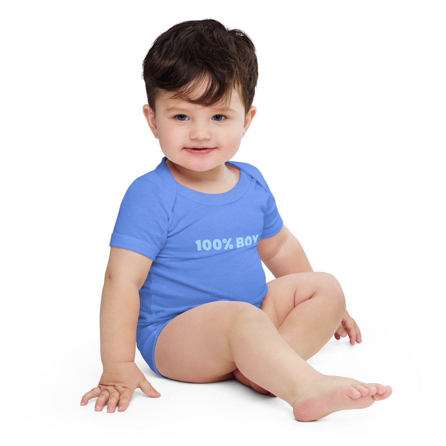 100% Boy USA Baby One Piece- Blue Design