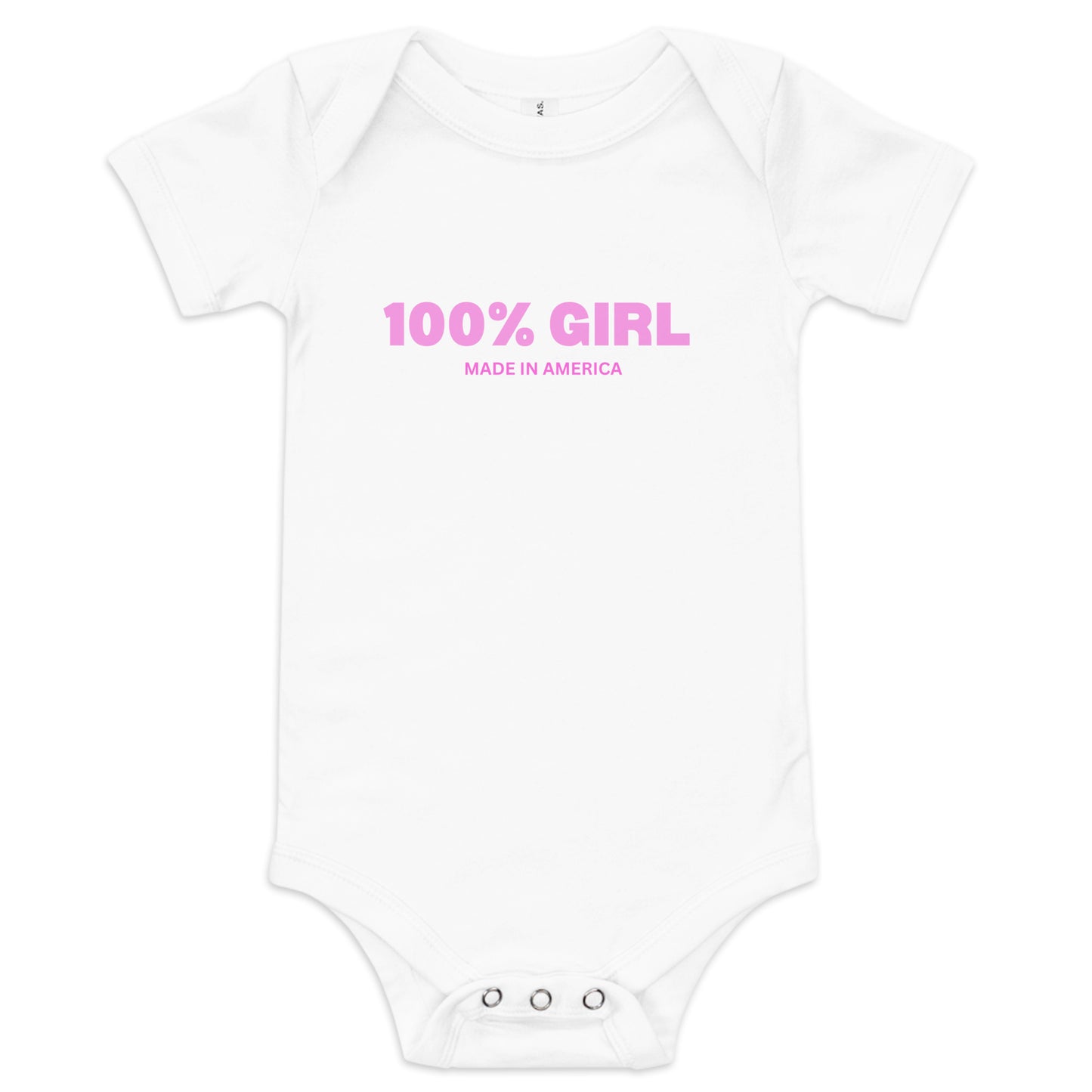 100% Girl USA Baby One Piece- Pink Design