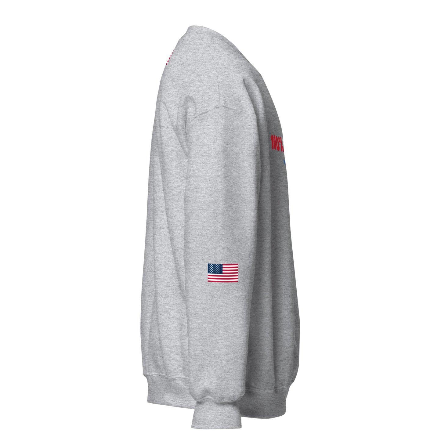 100% Woman USA Sweatshirt- Red, White & Blue Design