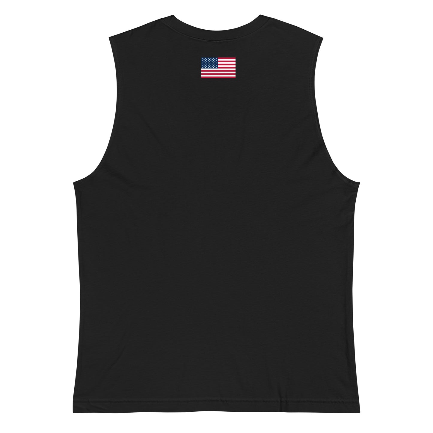 100%  Man USA Muscle Shirt- Red, White & Blue Design