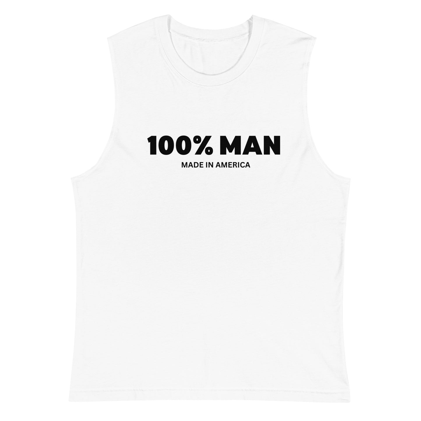 100% MAN USA Muscle Shirt- Black Design