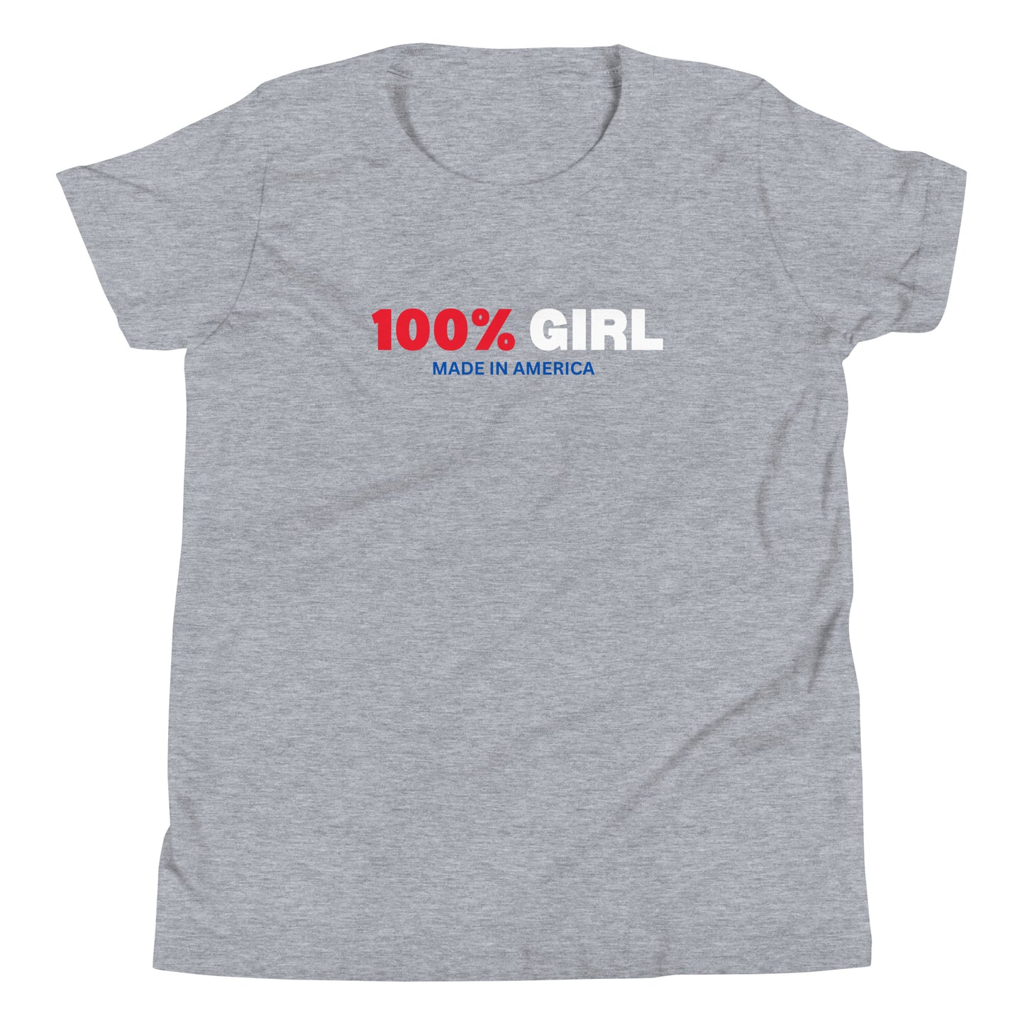 100% Girl USA Youth T-Shirt- Red, White & Blue Design