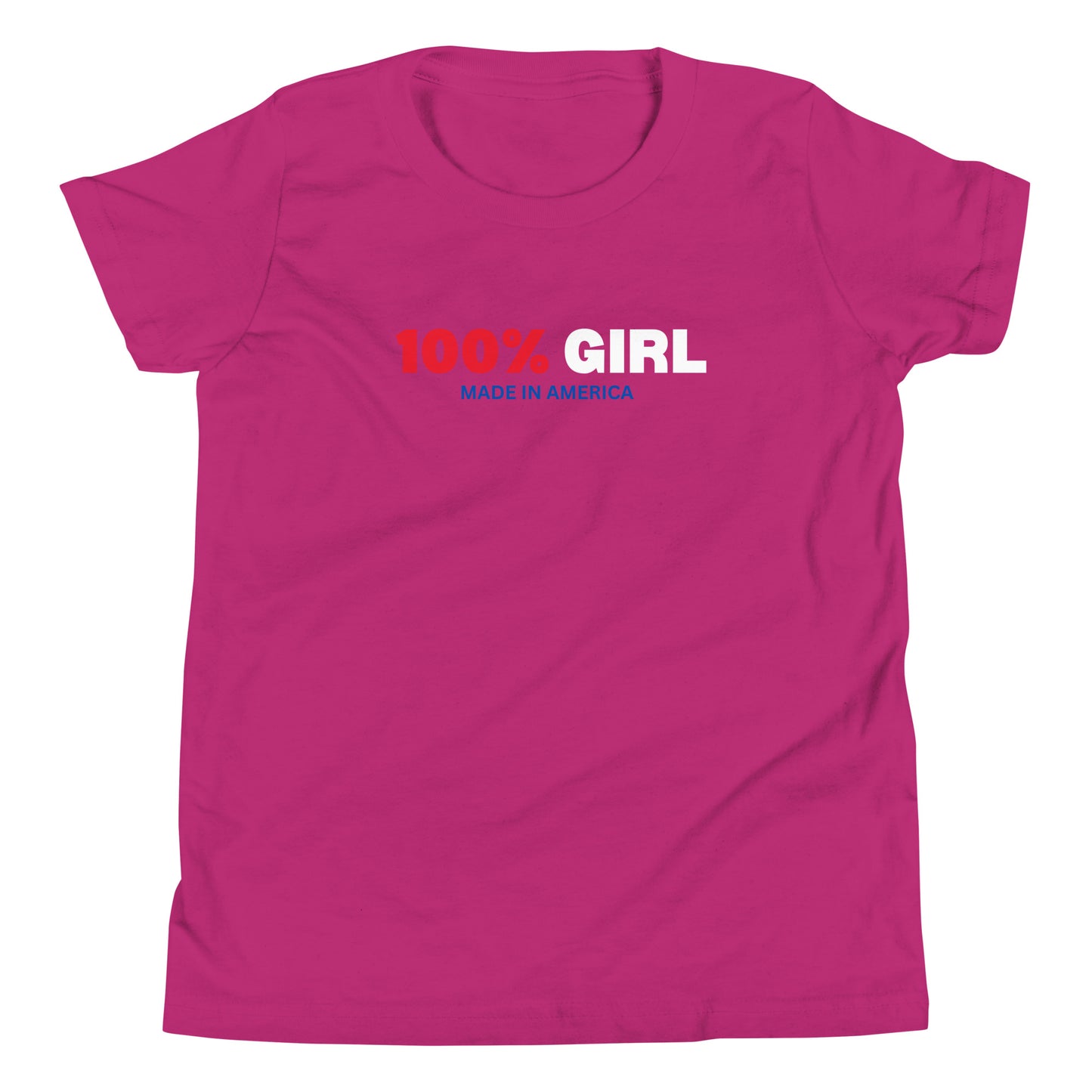 100% Girl USA Youth T-Shirt- Red, White & Blue Design