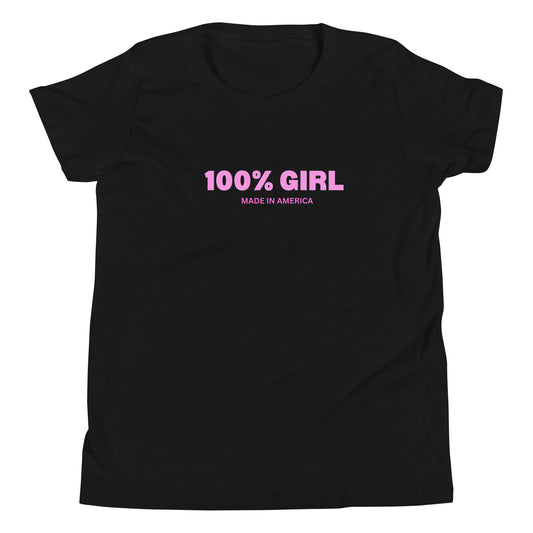 100% Girl USA Youth T-Shirt- Pink Design