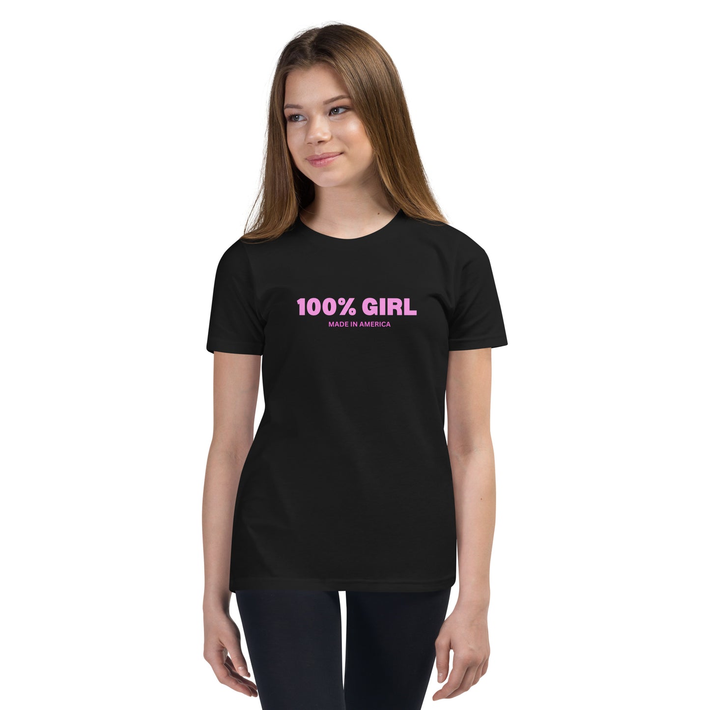 100% Girl USA Youth T-Shirt- Pink Design