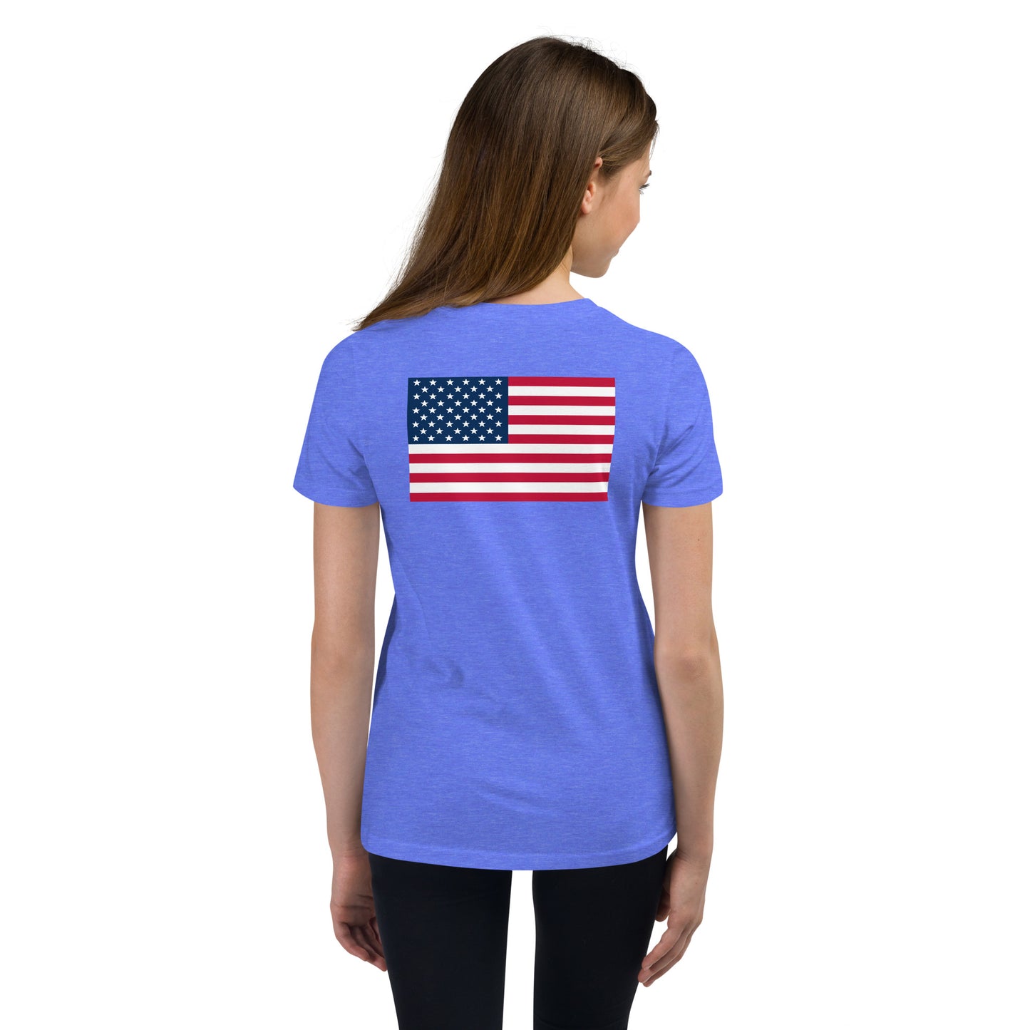 100% Girl USA Youth T-Shirt- Red, White & Blue Design