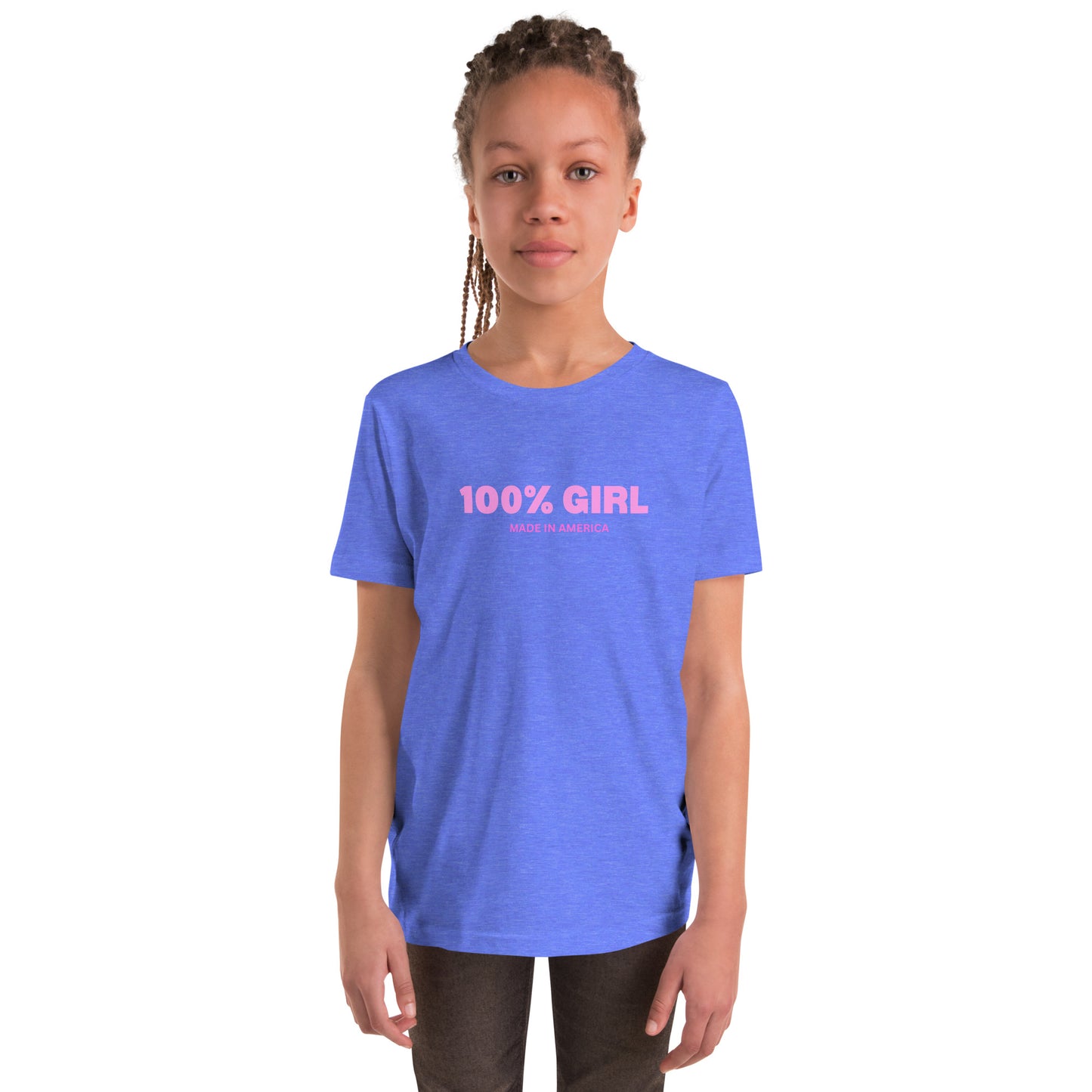 100% Girl USA Youth T-Shirt- Pink Design