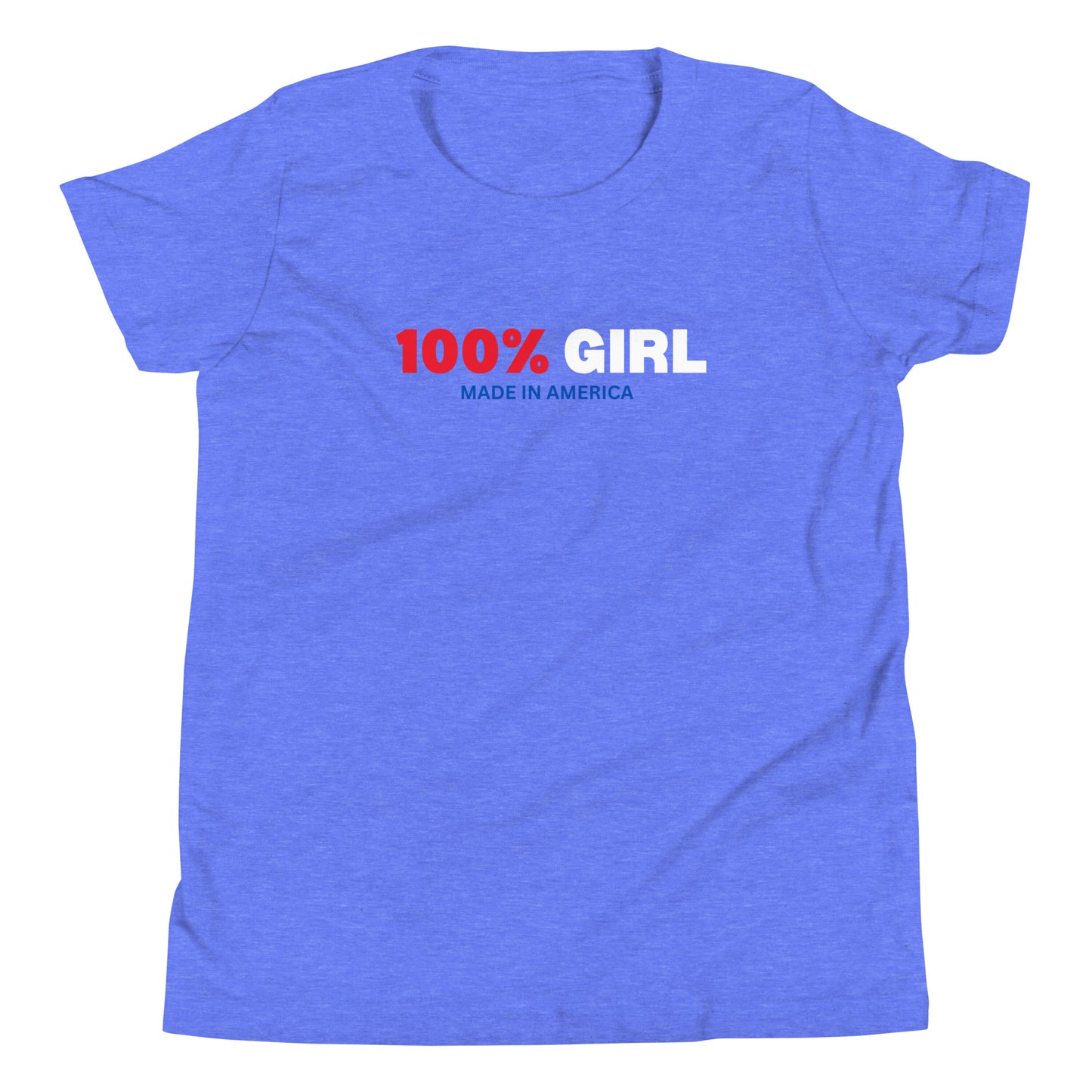 100% Girl USA Youth T-Shirt- Red, White & Blue Design