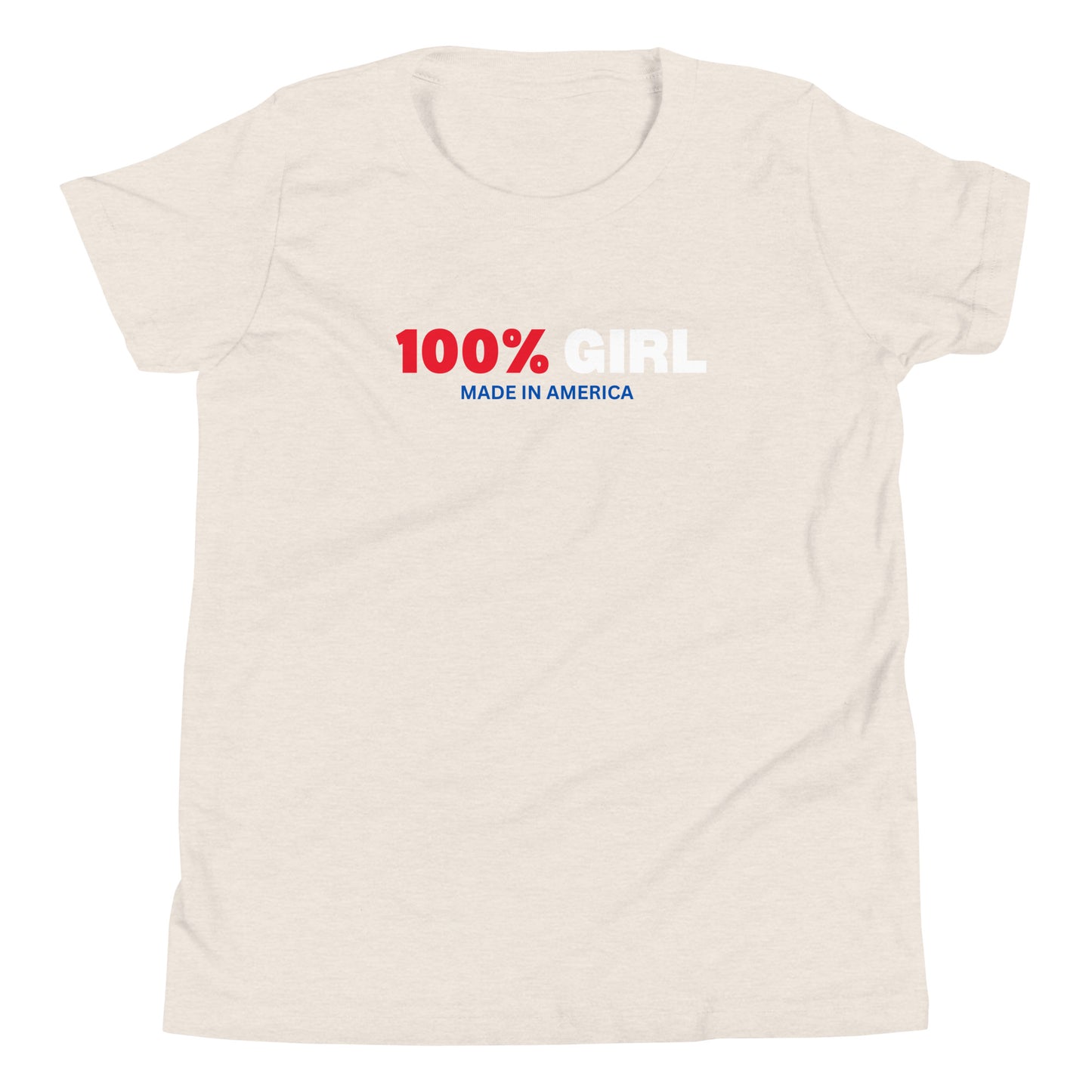 100% Girl USA Youth T-Shirt- Red, White & Blue Design