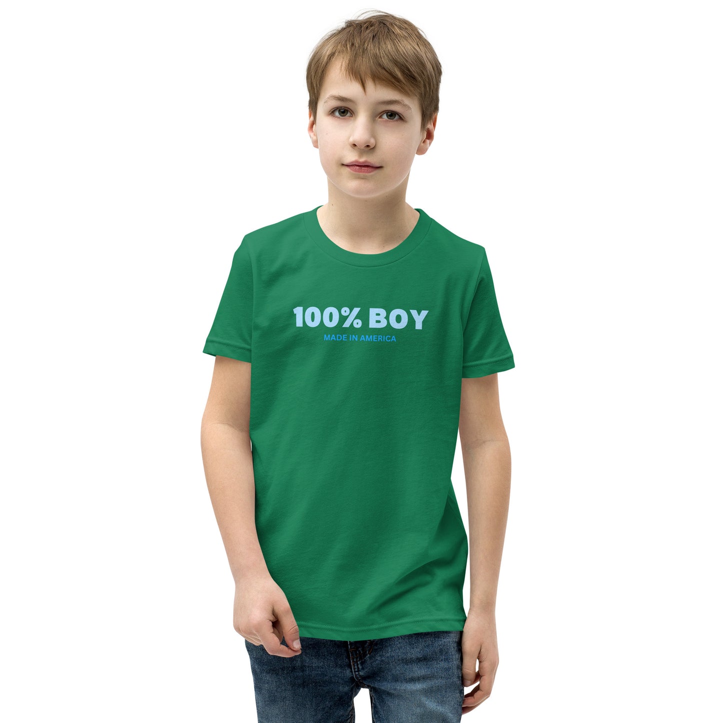 100% Boy USA Youth T-Shirt- Blue Design