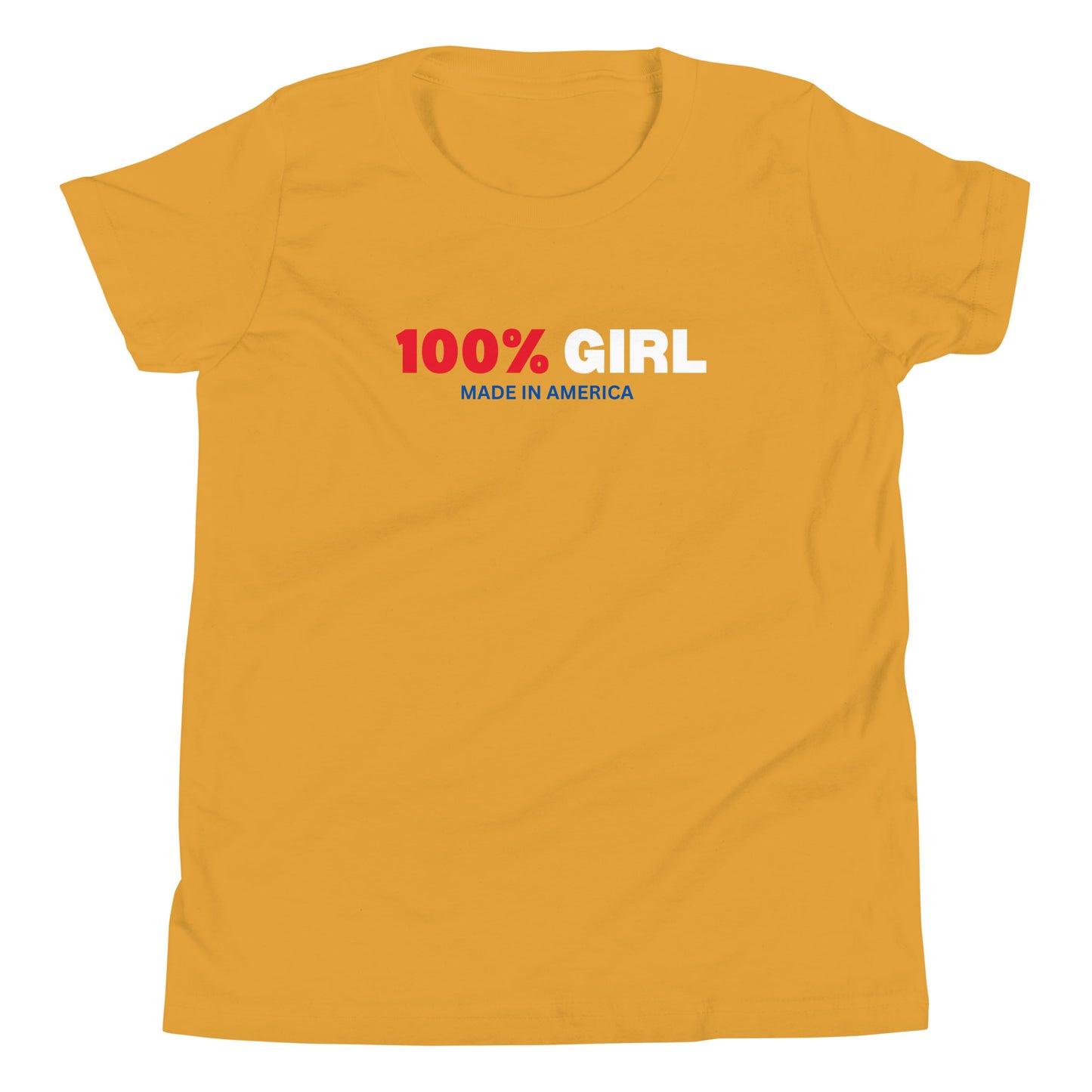 100% Girl USA Youth T-Shirt- Red, White & Blue Design