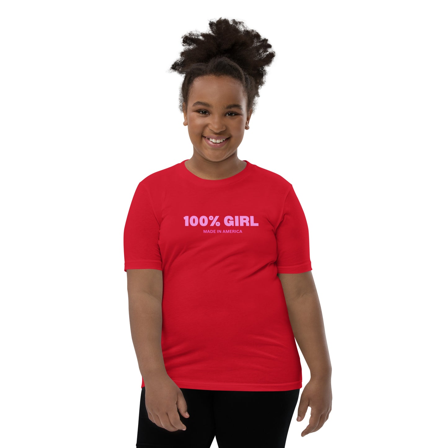 100% Girl USA Youth T-Shirt- Pink Design